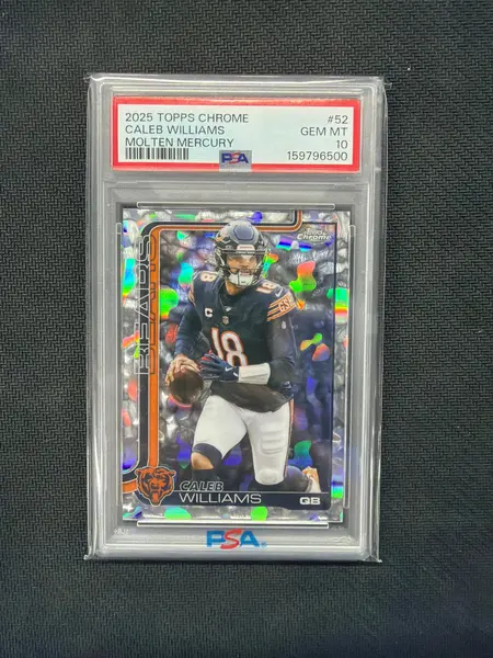 2025 Topps Chrome Caleb Williams Molten Mercury /6 PSA 10