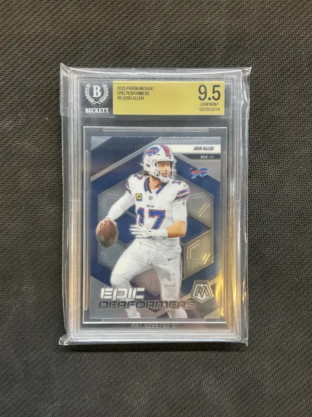 2025 Panini Mosaic Josh Allen Epic Performers BGS 9.5 Bills