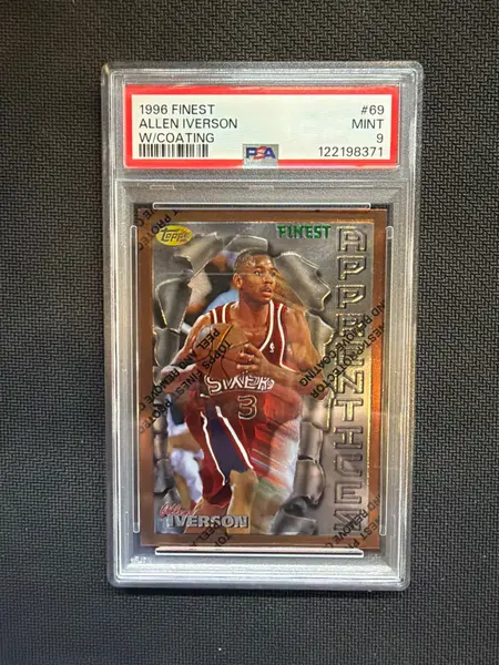 1996 Finest Allen Iverson #69 Rookie PSA 9