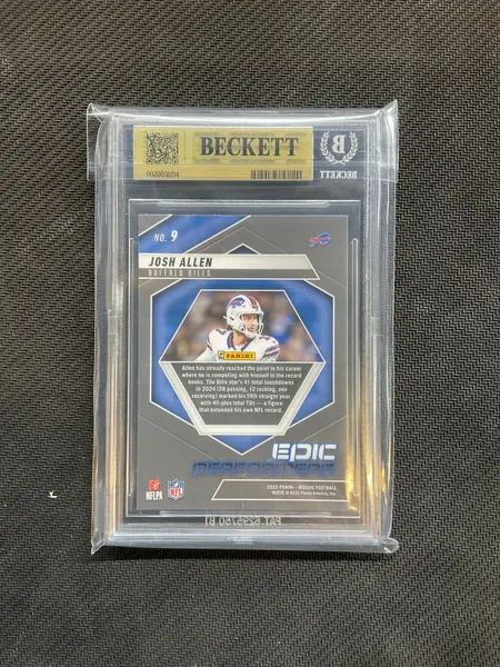 2025 Panini Mosaic Josh Allen Epic Performers BGS 9.5 Bills
