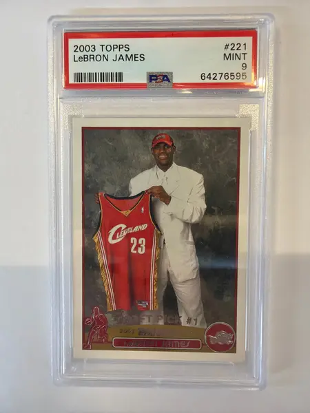 2003 Topps LeBron James #221 Rookie PSA 9 595 on Fanatics Collect