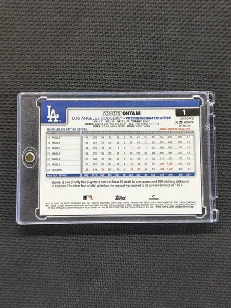 2025 Topps Chrome Shohei Ohtani #1 Refractor Dodgers