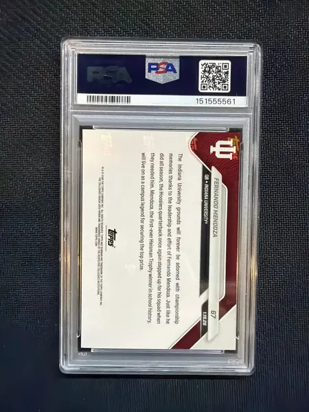 2025 Bowman U Now Fernando Mendoza Rookie #67 PSA 10 Indiana 561