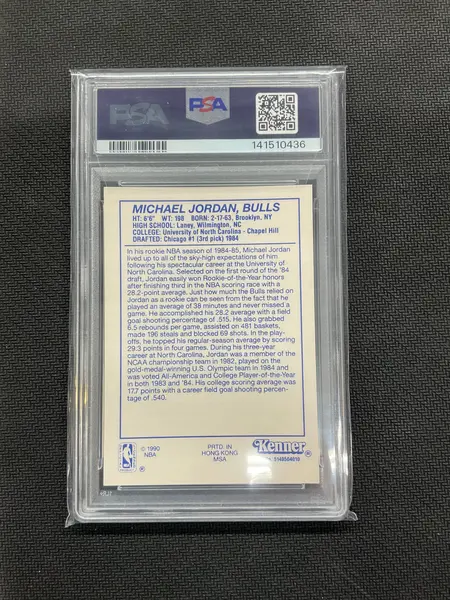 1990 Kenner Michael Jordan Starting Lineup Yellow PSA 9 Bulls