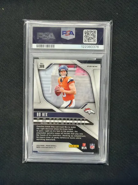 2024 Prizm Bo Nix Disco Prizm PSA 10