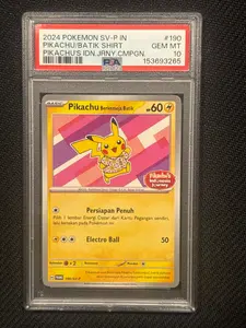 2024 Pokemon Pikachu Batik Shirt 190/SV-P PSA 10 on Fanatics Collect