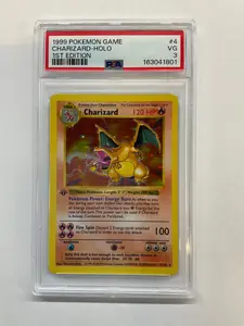 pokemon 1999 holographic charizard card first edition 1999 Pokmon Charizard 1st Edition Shadowless Base Set Holo #4 - CGC 10 - (PSA)