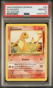 1999 Pokemon Base Set Shadowless Charmander #46 PSA 10 GEM MINT on