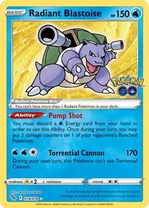 Radiant Blastoise (018/078) [Pokémon GO] - Near Mint Holofoil