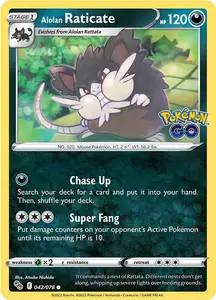 Alolan Raticate (042/078) [Pokémon GO] - Lightly Played