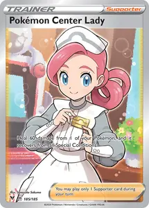 Pokemon Center Lady (185/185) [Sword & Shield: Vivid Voltage] - Near Mint Holofoil