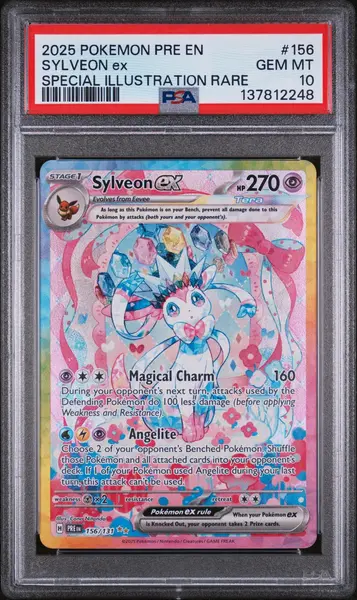 2025 Pokémon PRE EN 156/131 Sylveon ex Special Illustration Rare PSA 10