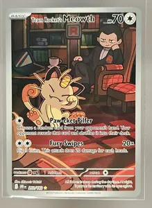 2025 Pokemon Destined Rivals Team Rocket's Meowth #203/182 - NM-MT