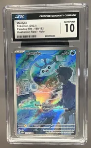 2023 Pokemon SV Paradox Rift Mantyke #189/182 CGC 10
