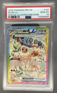2025 Pokemon Prismatic Evolutions Eevee ex #167/131 Special IR PSA 10
