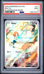 2023 Pokemon Svi Scarlet & Violet #211 Ralts Illustration Rare PSA 9