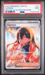 2024 Pokemon Twilight Masquerade #217 Carmine Special Illustration Rare PSA 9