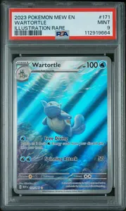 2023 Pokemon Mew 151 #171 Wartortle Illustration Rare PSA 9