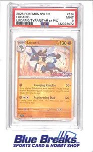 2025 Pokemon - Lucario - Lucario/Tyranitar ex P/C - PSA 9 - 114/198