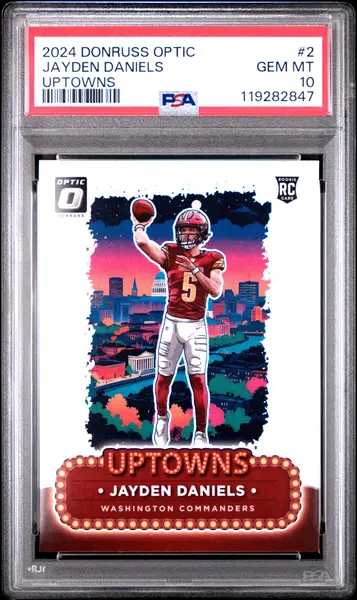 2024 Donruss Optic Jayden Daniels Uptown RC #2 PSA 10
