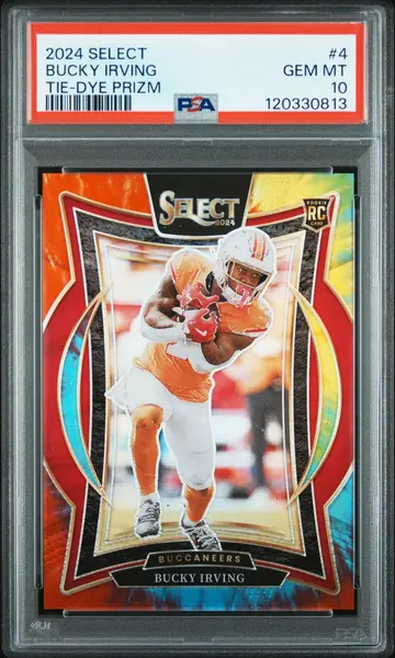 2024 Panini Select Bucky Irving Tie-Dye Concourse RC 05/25 #4 PSA 10
