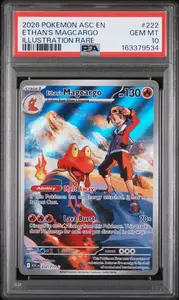 2026 POKEMON ASC EN-ASCENDED HEROES #222 ETHAN'S MAGCARGO ILLUSTRATION RARE PSA 10
