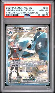 2026 Pokémon Ascended Heroes Steven's Metagross ex Special Illustration Rare 289/217 PSA 10