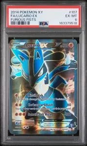 2014 POKEMON XY FURIOUS FISTS #107 FA/LUCARIO EX FURIOUS FISTS