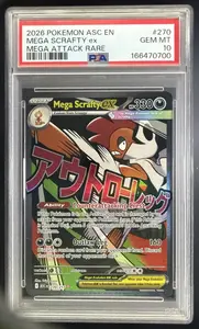2026 Pokemon Ascended Heroes Mega Scrafty ex #270/217 Attack Rare PSA 10