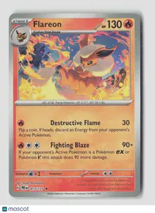 Pokemon 2025 Prismatic Evolutions Flareon #13/131 Pokeball