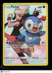 Pokemon 2019 Cosmic Eclipse Piplup SR CHR FA #239/236