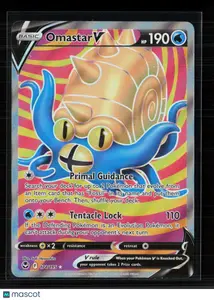 Pokemon 2022 Silver Tempest Omastar V FA #174/195