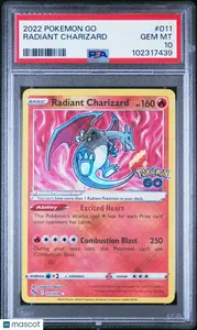 2022 Pokemon Go Radiant Charizard PSA 10 #011