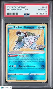 2022 Pokemon Go Radiant Blastoise PSA 10 #018