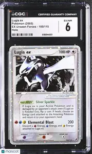2005 Pokemon EX Unseen Forces Lugia ex CGC 6 #105/115