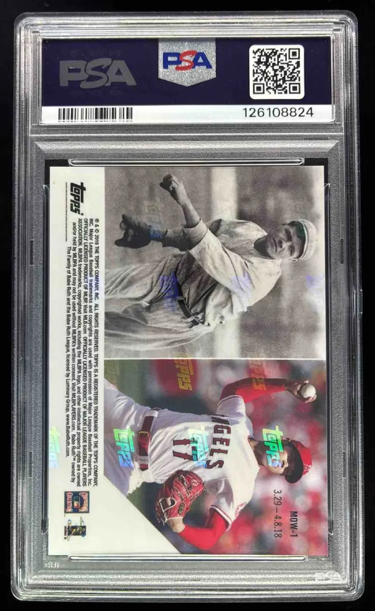 2018 Topps Now Moment of the Week #MOW1 Babe Ruth Shohei Ohtani RC