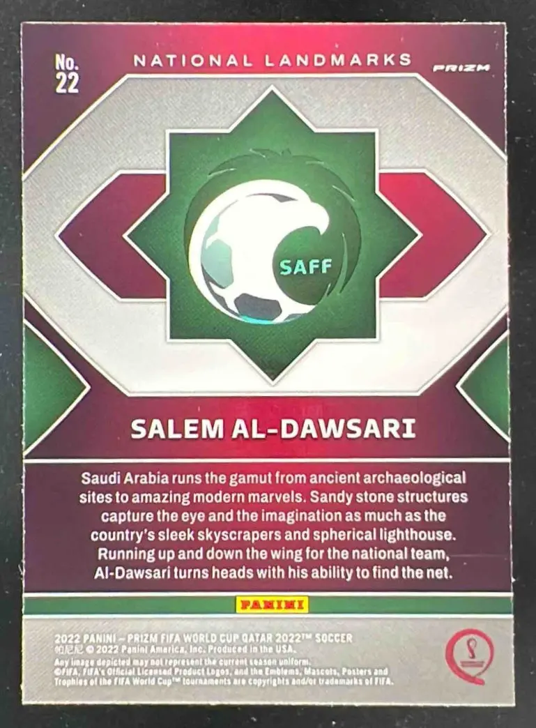 2022 Panini Prizm World Cup National Landmarks #22 Salem Al