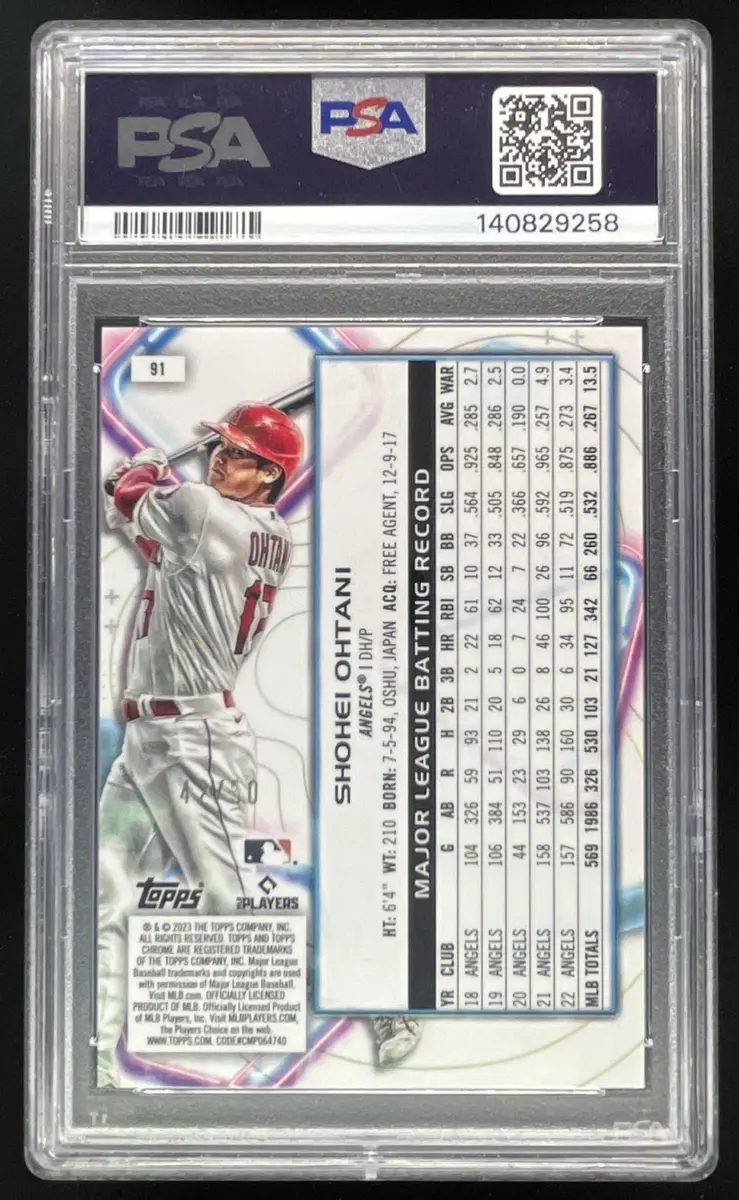2023 Topps Cosmic Chrome Gold Interstellar Refractor #91 Shohei