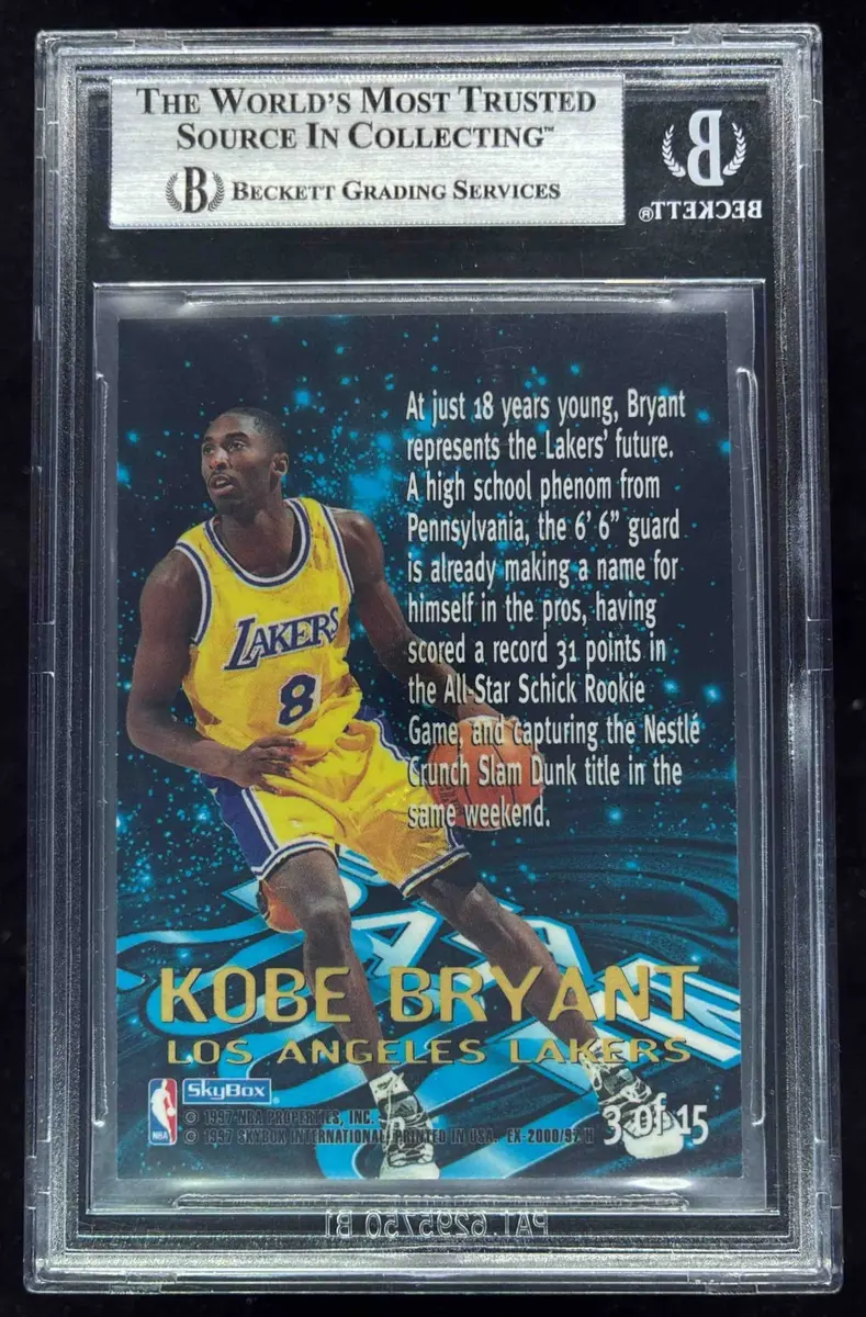 1996 Skybox EX-2000 Star Date 2000 #3 Kobe Bryant BGS 8.5 on