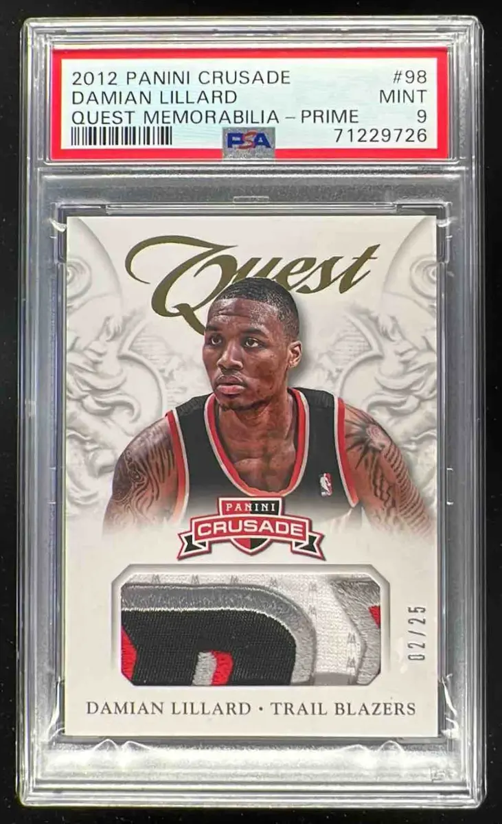 2012-13 Panini Crusade Quest Memorabilia Prime #98 Damian Lillard
