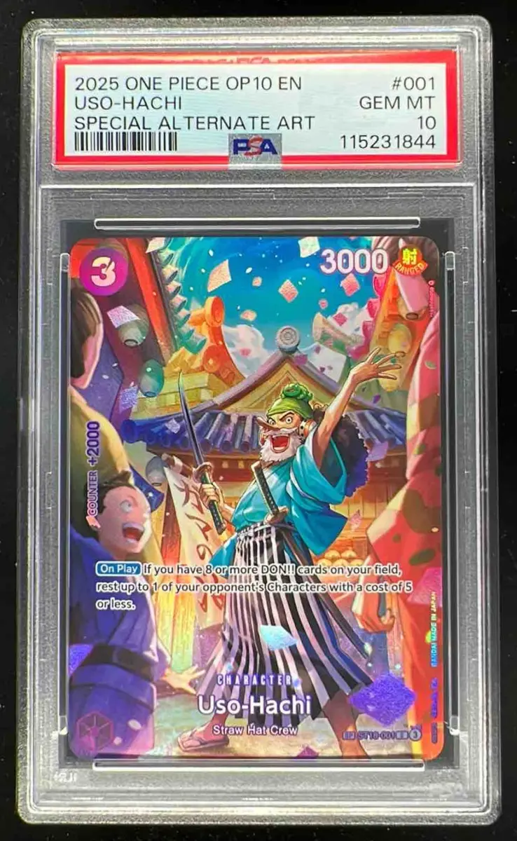 2025 One Piece OP10 EN #001 USO-Hachi Special Alternate Art PSA 10