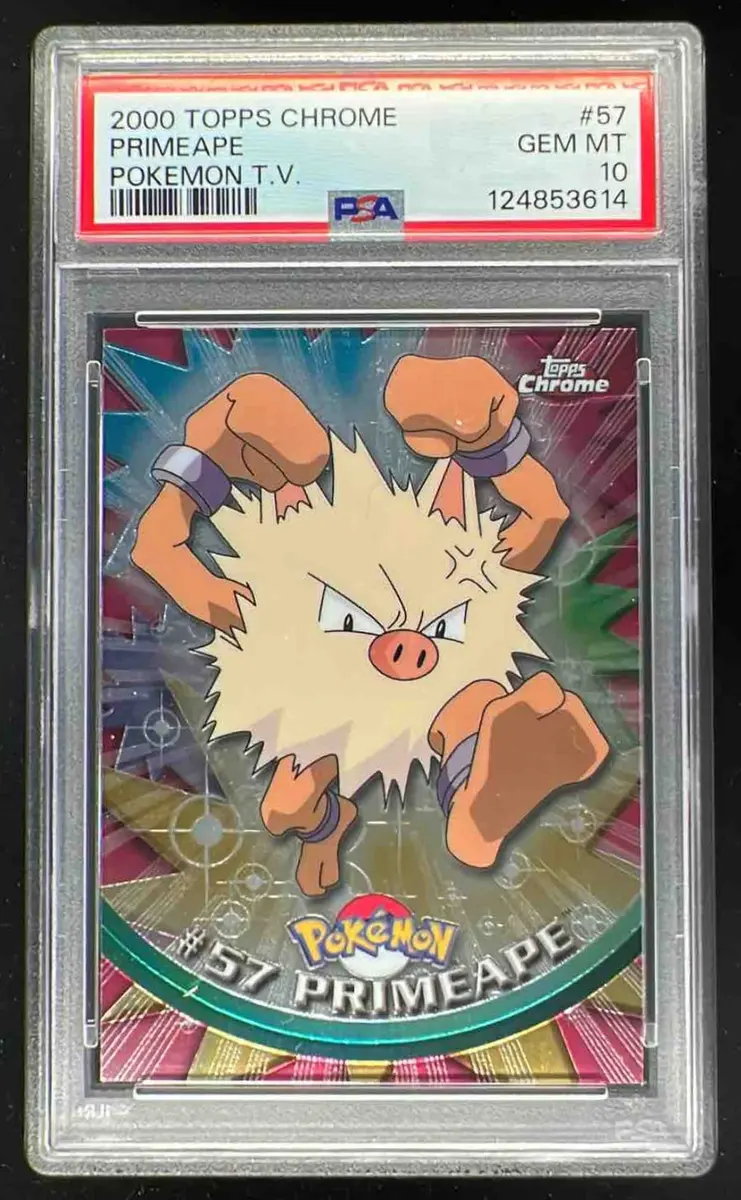 2000 Topps Chrome Pokemon TV #57 Primeape PSA 10 on Fanatics Collect