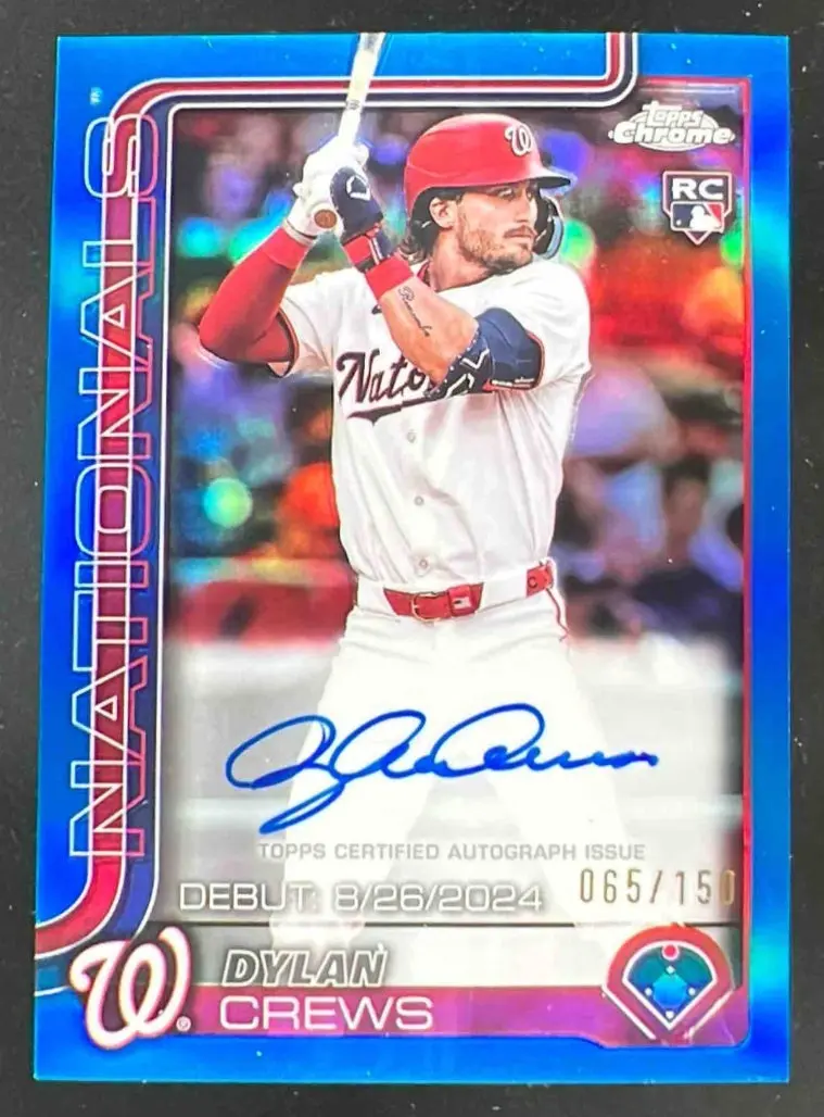 2025 Topps Chrome Rookie Debut Blue Refractor #CRDA-DC Dylan Crews