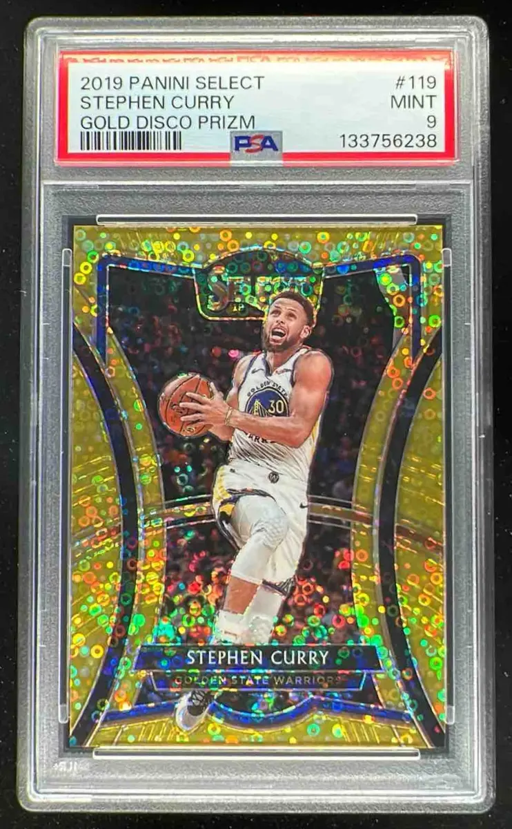 2019 Select Disco Gold Prizm #119 Stephen Curry Premier Level /10