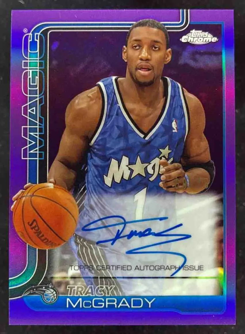 2025-26 Topps Chrome Autograph Purple Refractor #TCA-TM Tracy