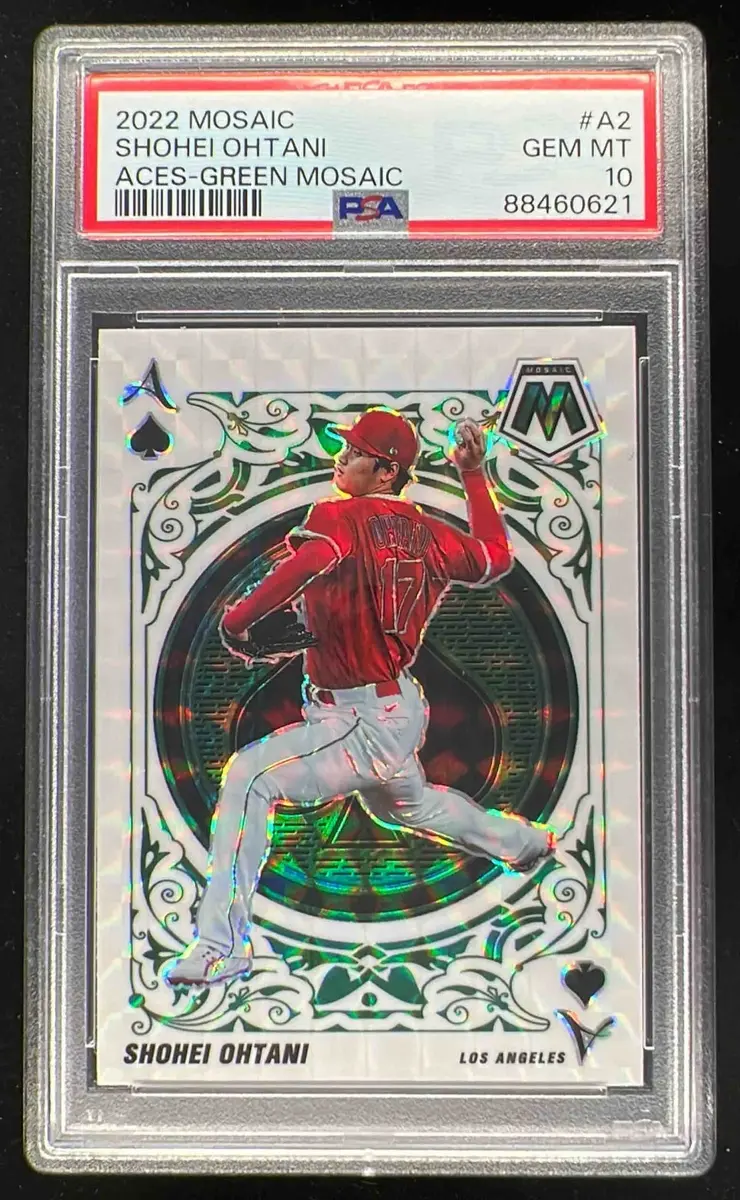 2022 Panini Mosaic Aces Green #A-2 Shohei Ohtani PSA 10 on