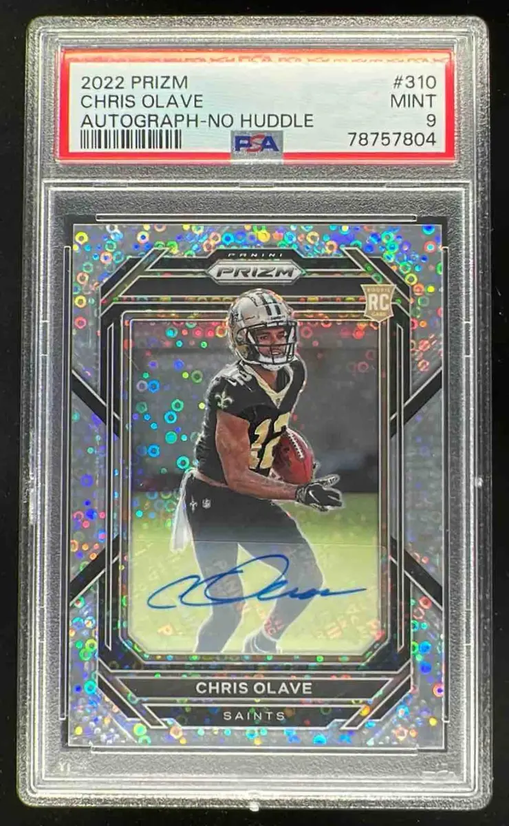 2022 Panini Prizm Rookie Autographs No Huddle #310 Chris Olave RC
