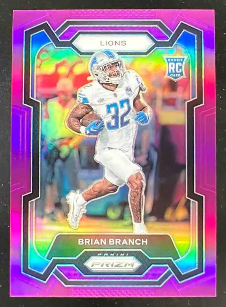 2023 Panini Prizm Purple Prizm #328 Brian Branch RC /125 on