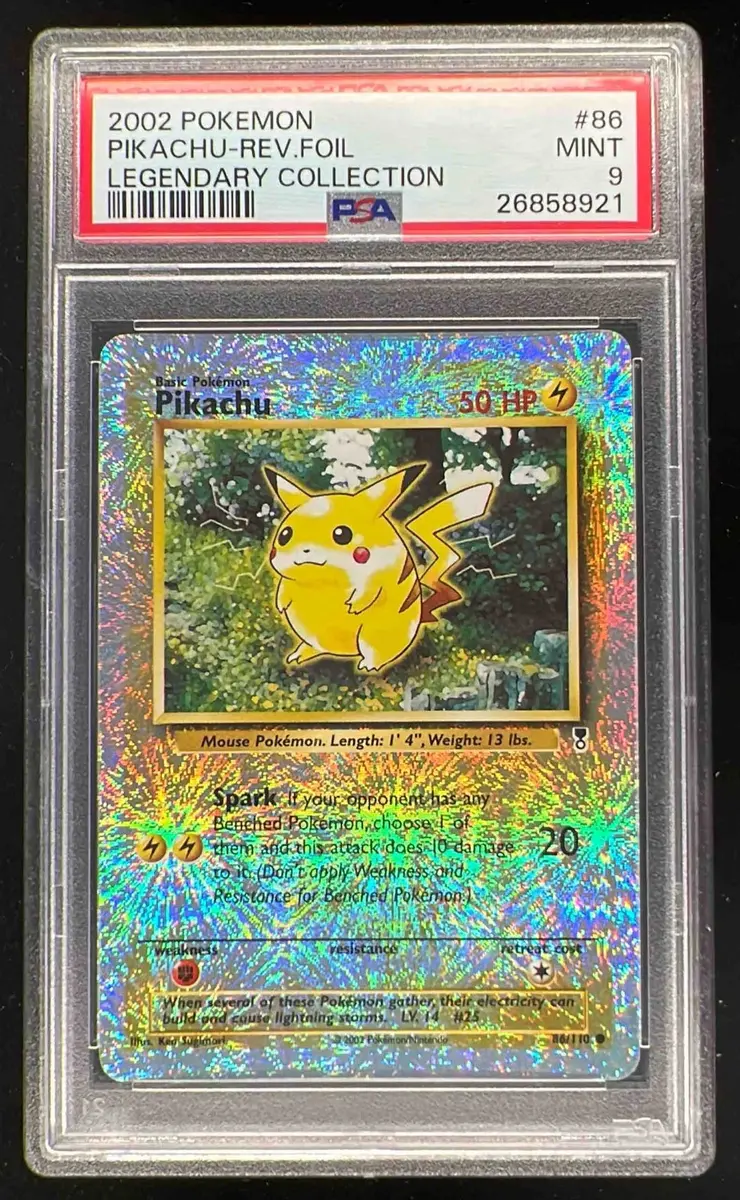 2002 Pokemon Legendary Collection Reverse Holo #86/110 Pikachu PSA