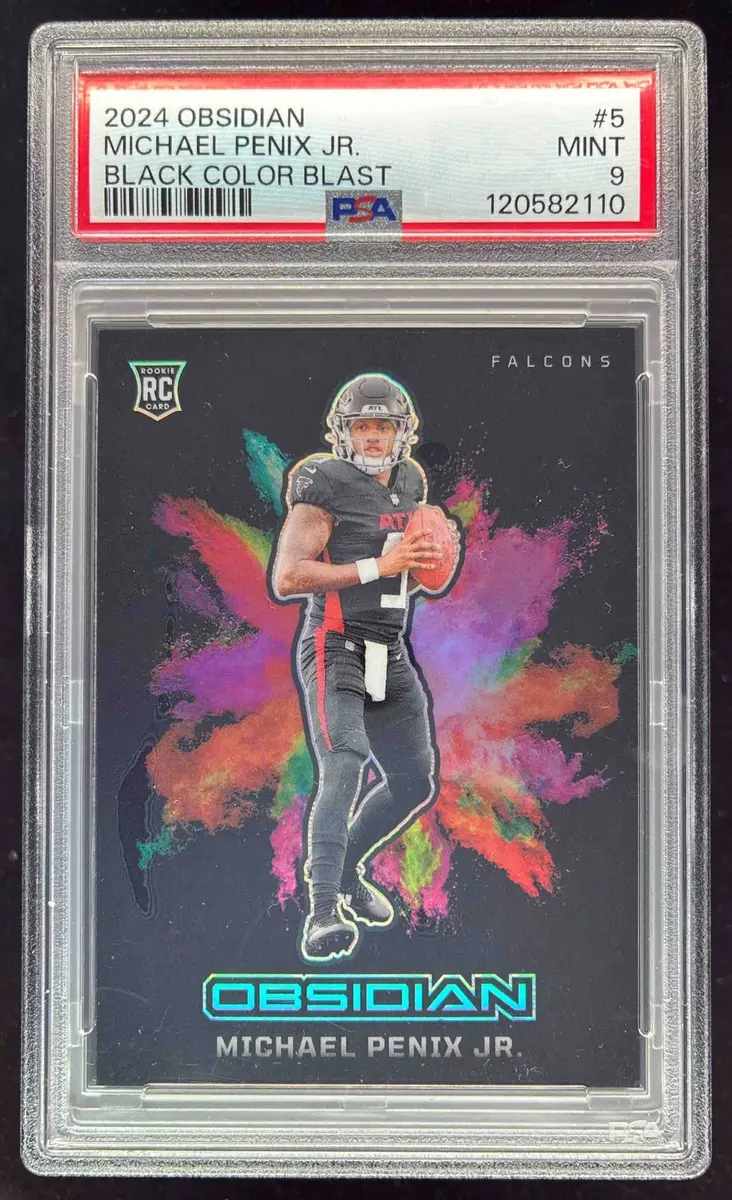 2024 Panini Obsidian Black Color Blast #5 Michael Penix Jr. RC PSA